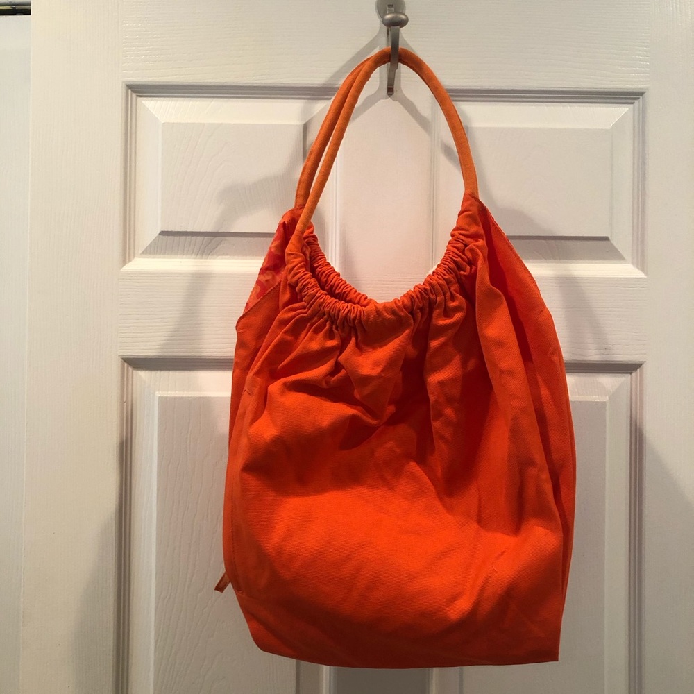 Bright orange tote
